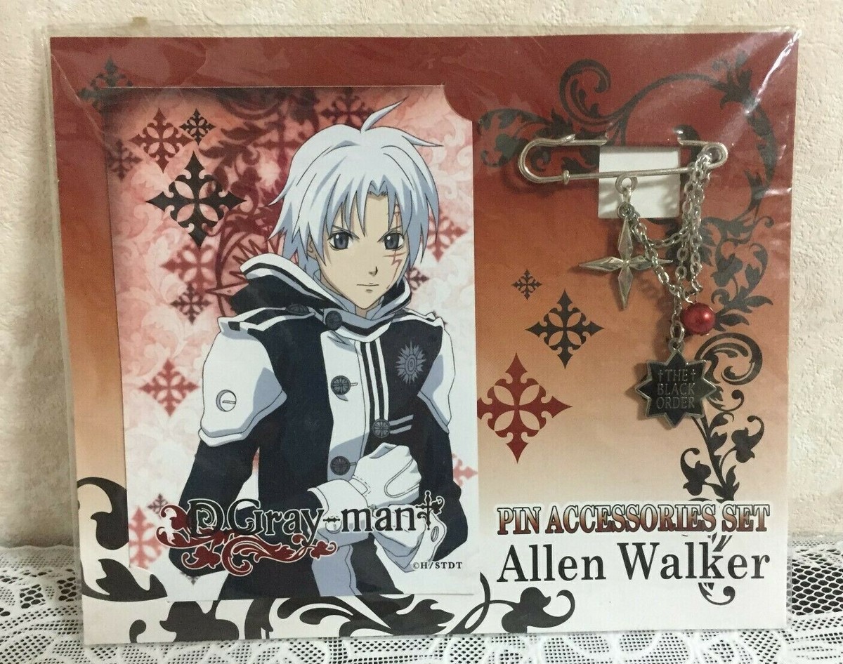 NEW D.Gray-man Allen Walker Pin Accessories Set with Card Official