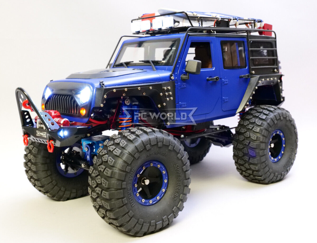 Custom 1/10 RC JEEP WRANGLER Rubicon 4X4 w/ LED 2- Speed 11.1V