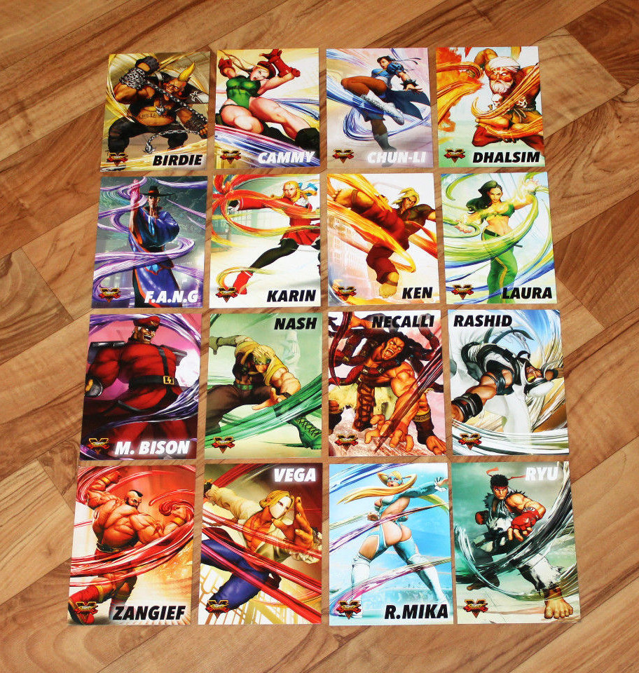Street Fighter V Rare Promo Character Card Cards Set Complete