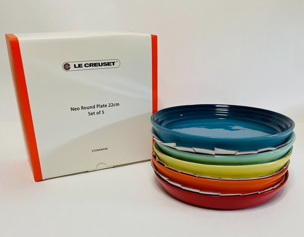 Le Creuset Plate Set Neo Round Plate 22cm (5 Pieces) Rainbow