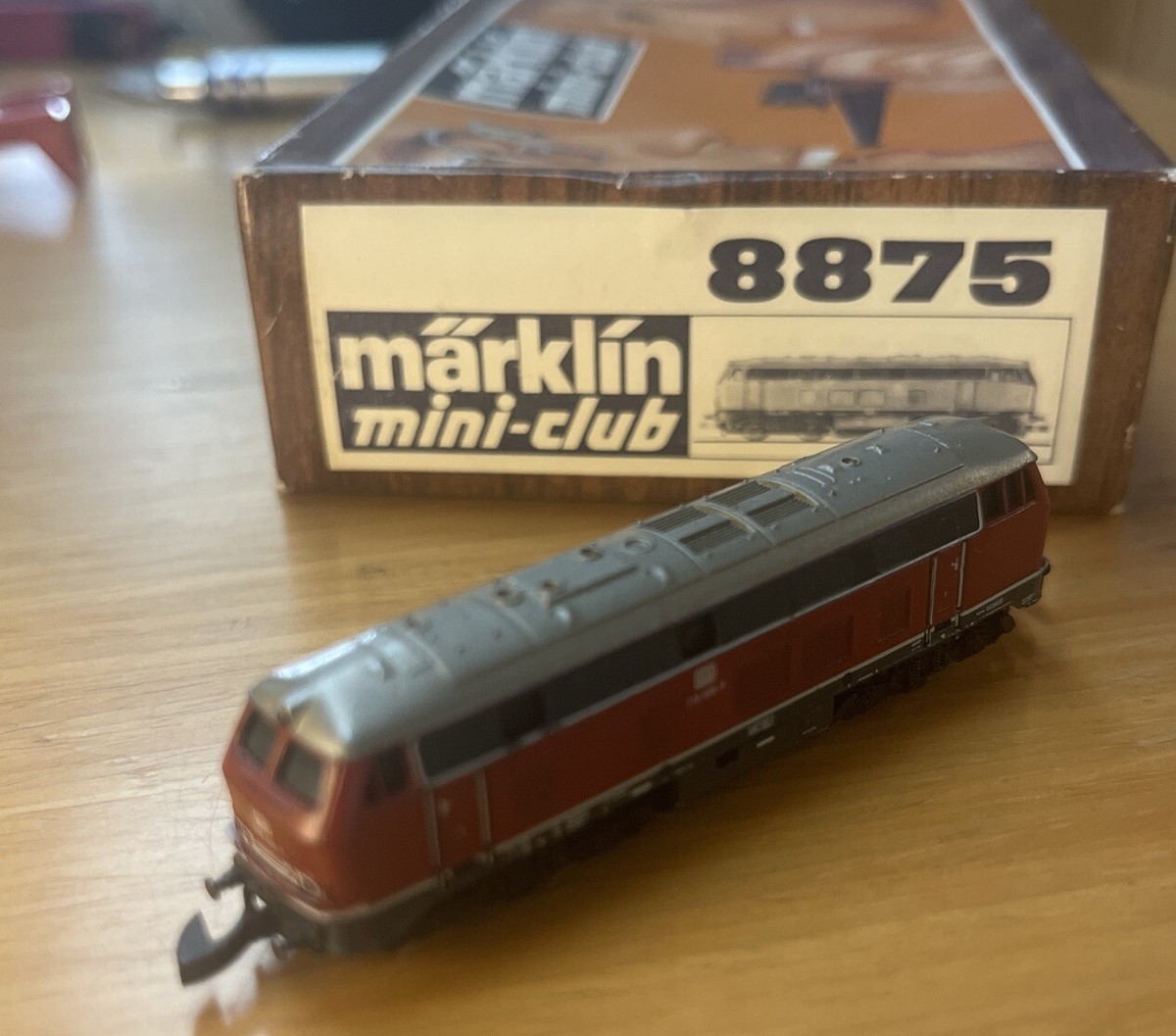 RARE Marklin Miniclub 8875 Z Scale DB Diesel Locomotive Class 216