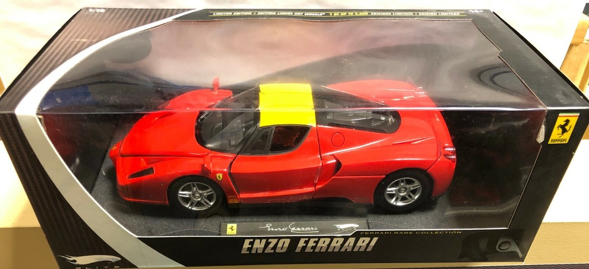 FERRARI ENZO RED YELLOW ROOF by HOT WHEELS ELITE 1:18 NEW IN BOX