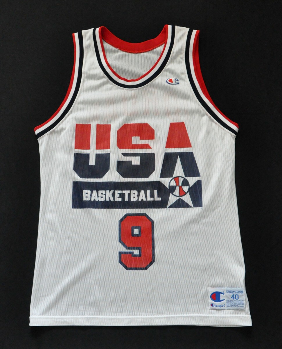 Michael Jordan 1992 Dream Team Champion Jersey Olympics USA White