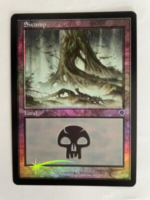 MTG FOIL INVASION SWAMP NM MAGIC THE GATHERING BASIC LAND #341