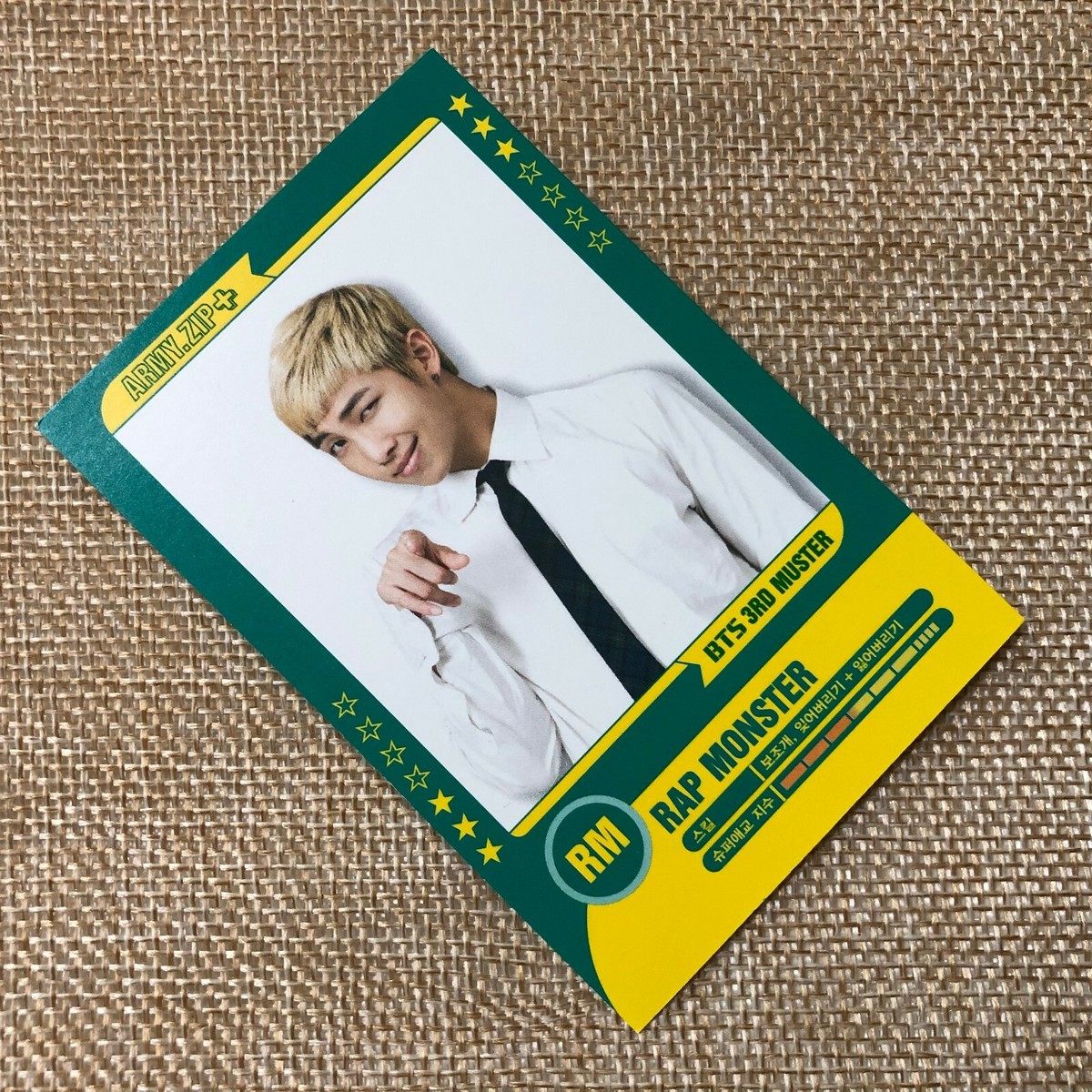 BTS RM 3/7 [ 3rd Muster ARMY.ZIP ] Official Player Card Photocard
