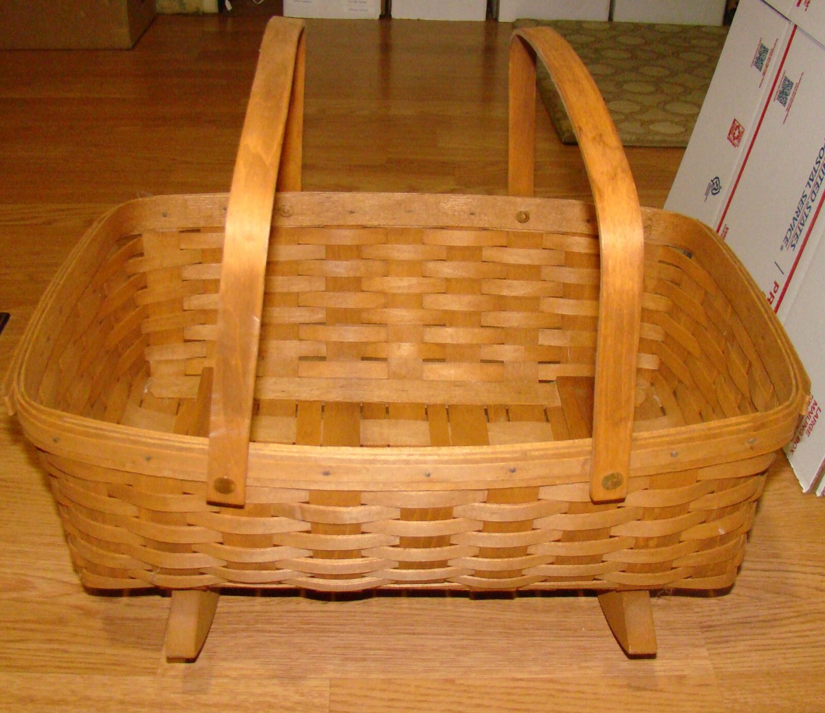 1996 Longaberger Cradle Basket, 18.5 in. Duel Handles, Rocking | eBay