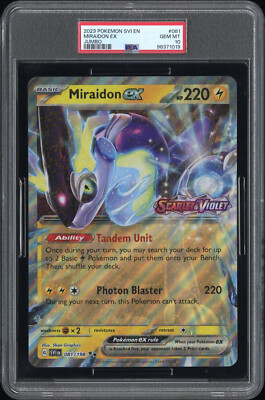 PSA 10 Miraidon ex 081/198 Jumbo Europe Exclusive Promo Oversize