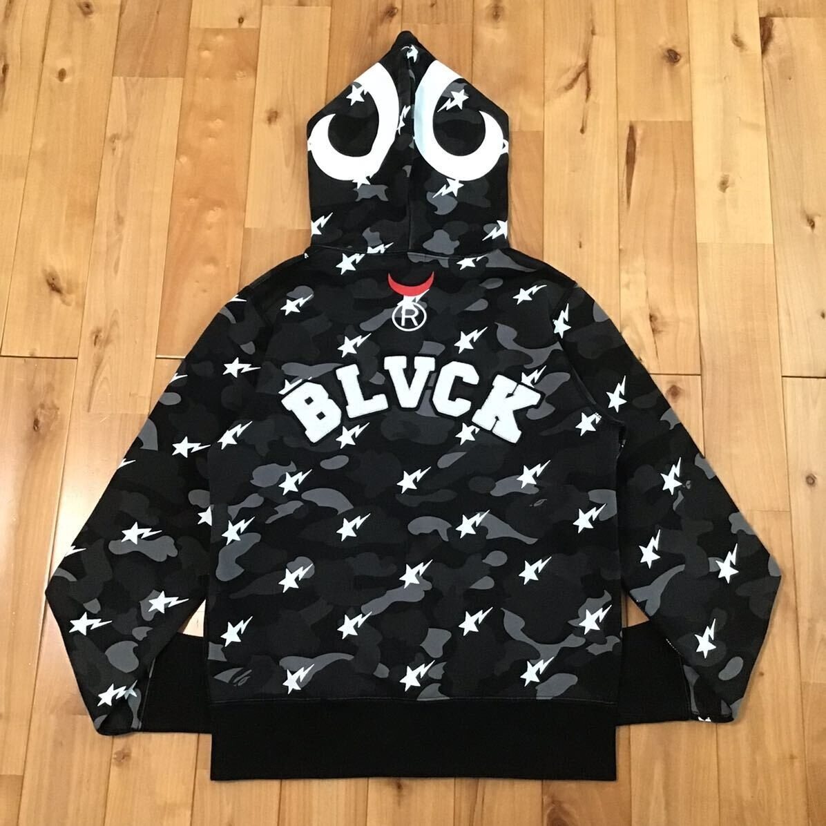 BAPE × BLACK SCALE Shark full zip hoodie A Bathing Ape Size S | eBay