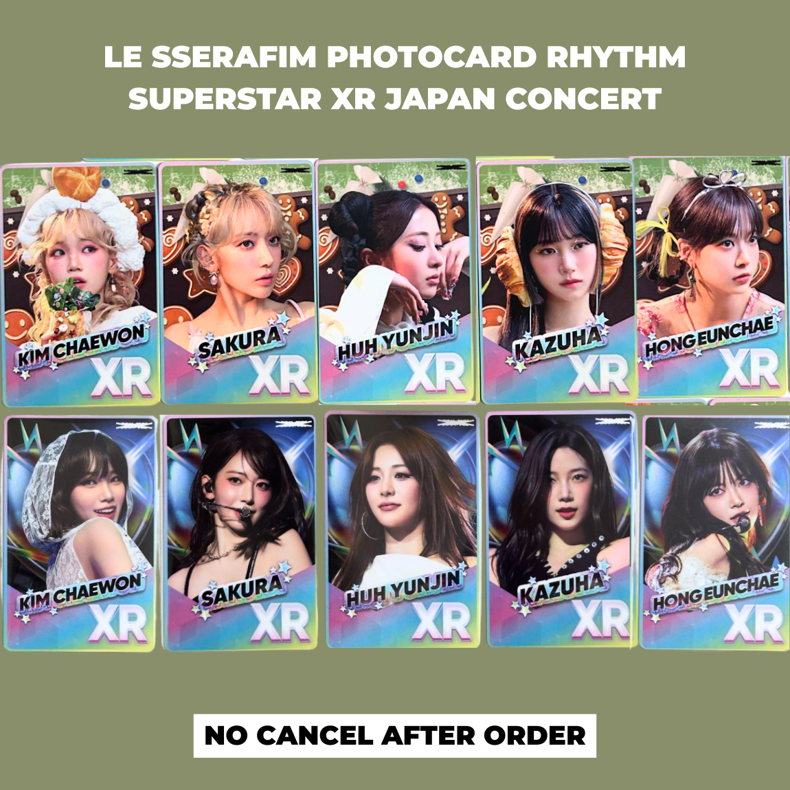 LE SSERAFIM GAME RHYTHM HIVE SUPERSTAR XR JAPAN CONCERT PHOTOCARD