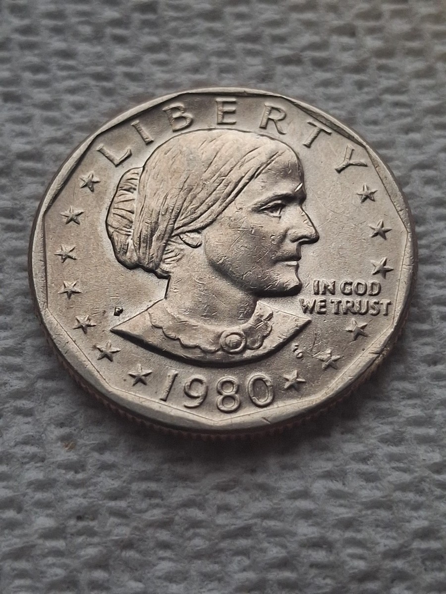 1980 P Susan B Anthony $1 One Dollar Proof Coin Circulated But