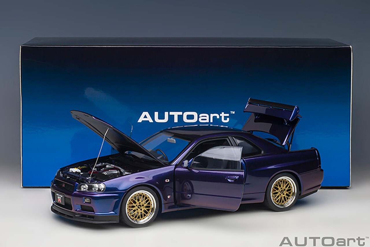 1/18 Nissan Skyline GT-R (R34) V-Spec II NUR W/ BBS Wheels 2002 by