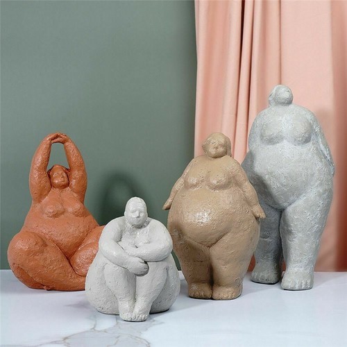 Fat Lady Ornaments Large Figurine Woman Figure Sculptures Home