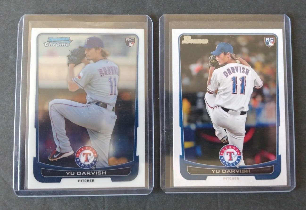 2012 Bowman Chrome #84 & Bowman #209 Yu Darvish RC's | eBay