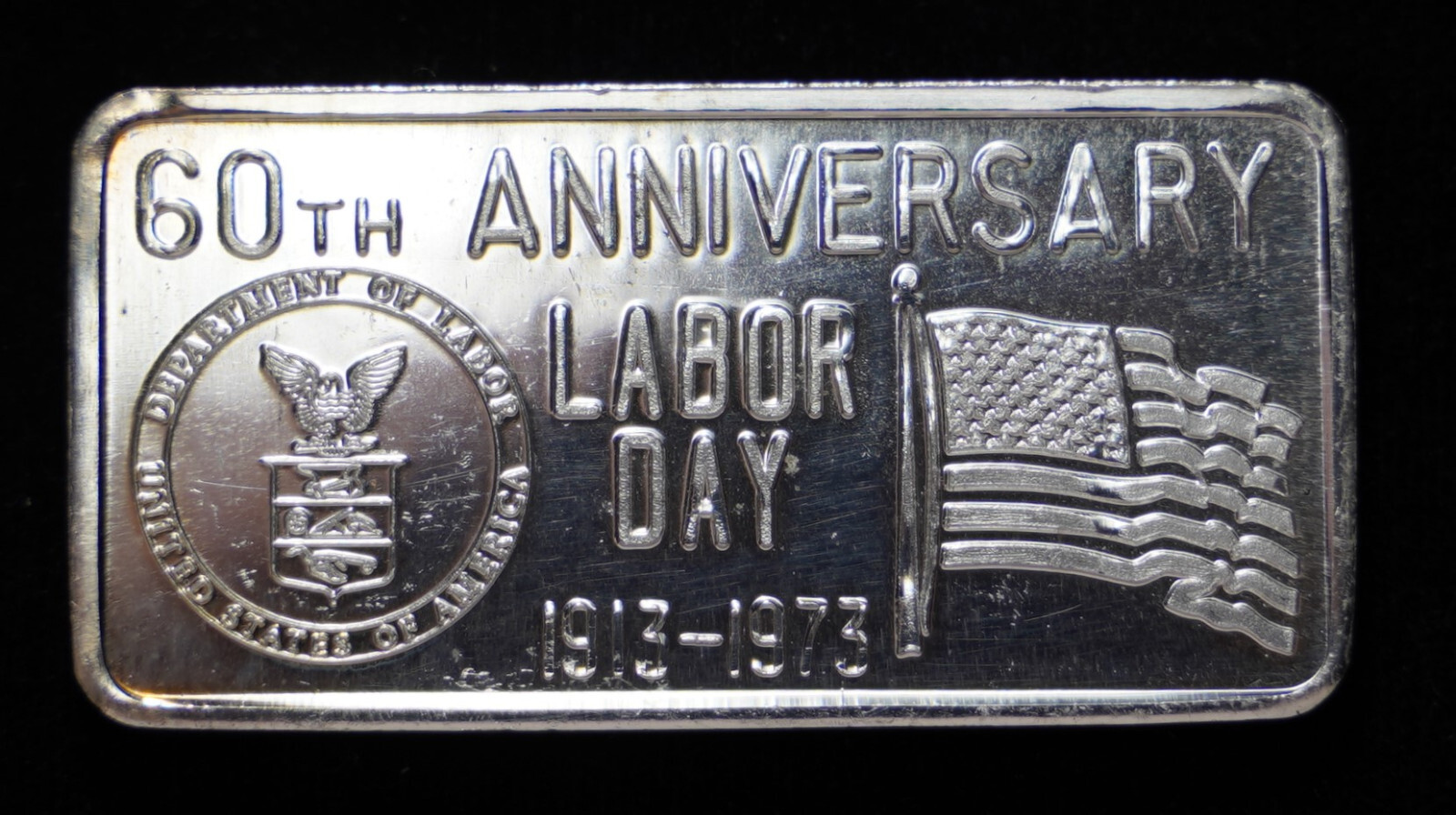 Labor Day 60th Anniversary 1913 - 1973 Great Lakes Mint 1oz 999