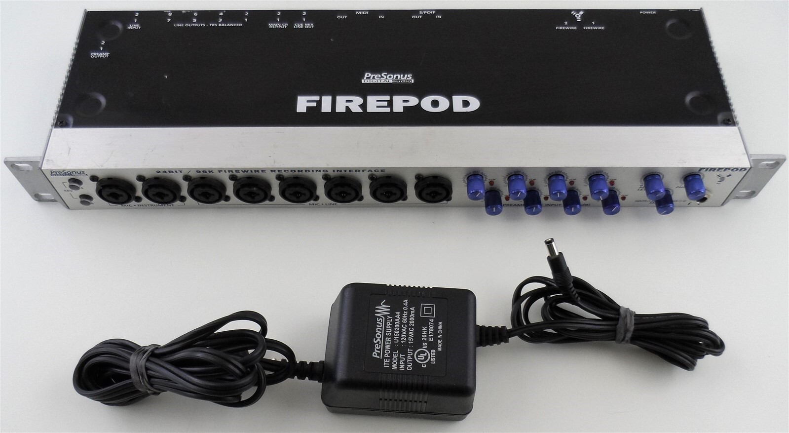 PreSonus FirePod FireWire Recording System 8 Input Preamp and PSU