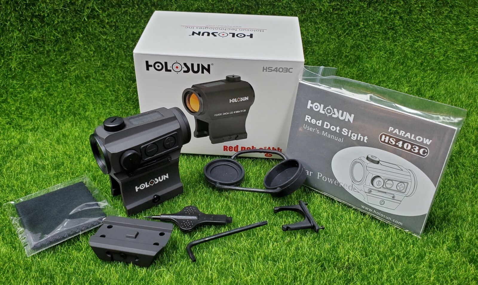 Holosun Micro Red-Dot Sight Solar Powered w/ 1/3 Co-witness Mount