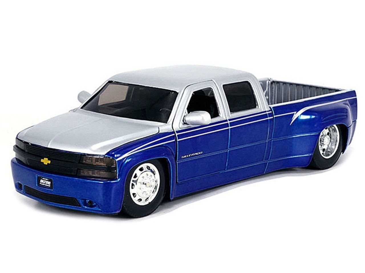 Jada 1:24 Just Trucks 1999 Chevy Silverado Dually Blue Stock
