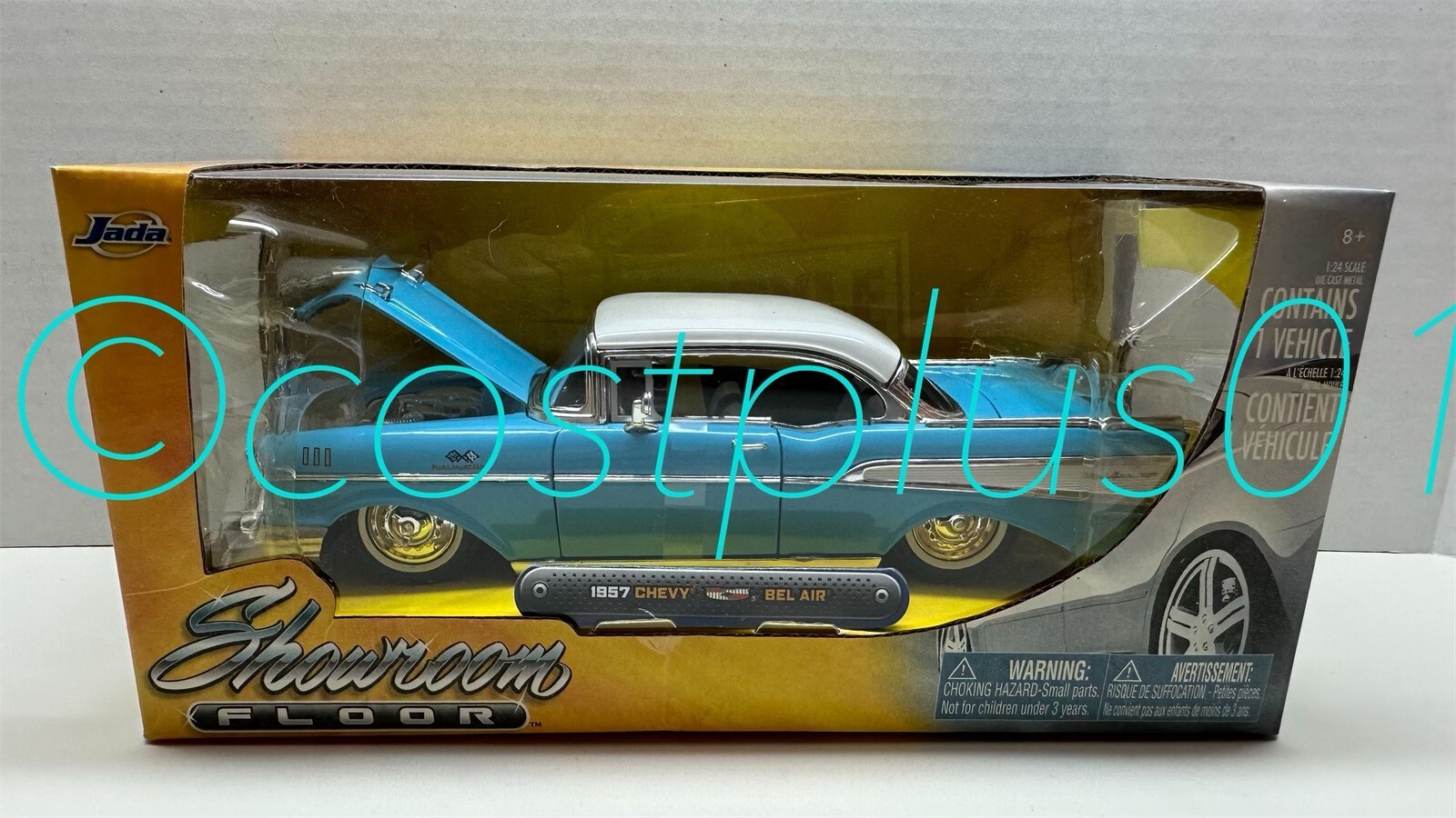 JADA SHOWROOM FLOOR 1957 CHEVY BEL AIR 1:24 BLUE 2T | eBay
