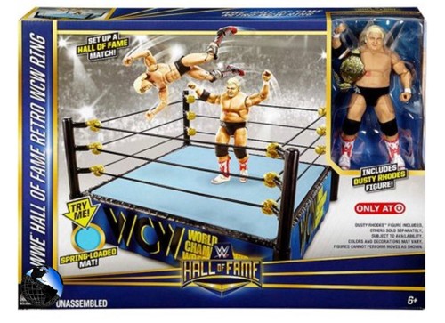 WWE Hall of Fame Retro WCW Ring Playset Includes Dusty Rhodes