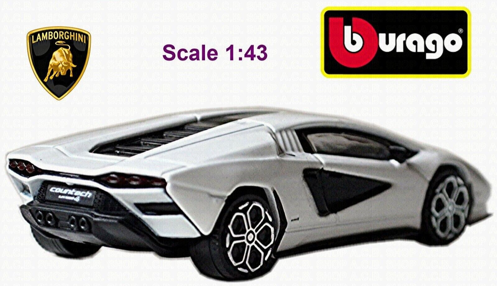 1/43 Lamborghini Countach LP 800-4 2021 Bianco Siderale White