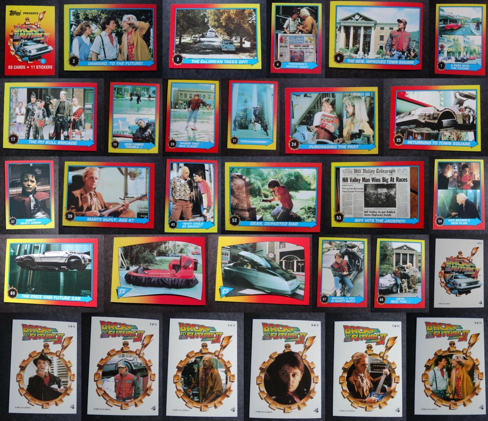 1989 Topps Back to the Future 2 Movie Trading Card Complete Your