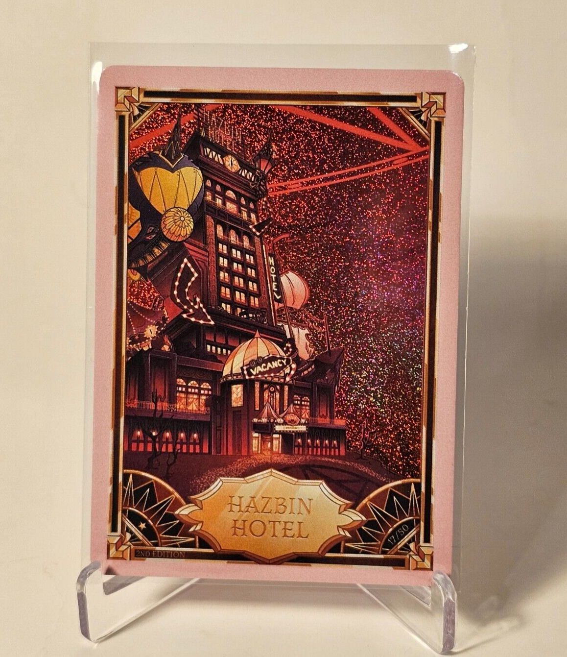 Hazbin Hotel Trading Card - HAZBIN HOTEL 17/50 PINK FOIL - 2nd
