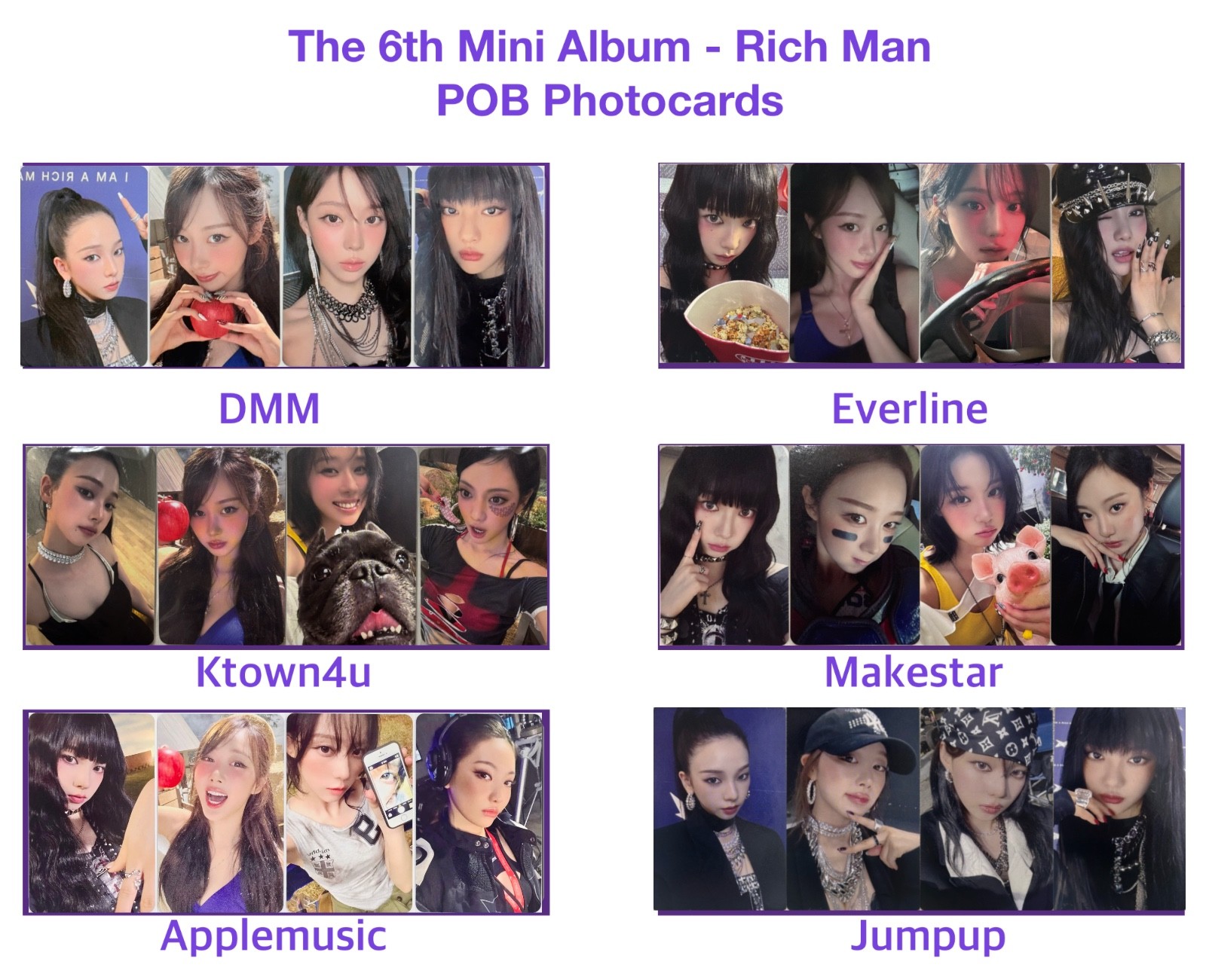 AESPA] The 6th Mini Album - RICH MAN POB Photocard | eBay