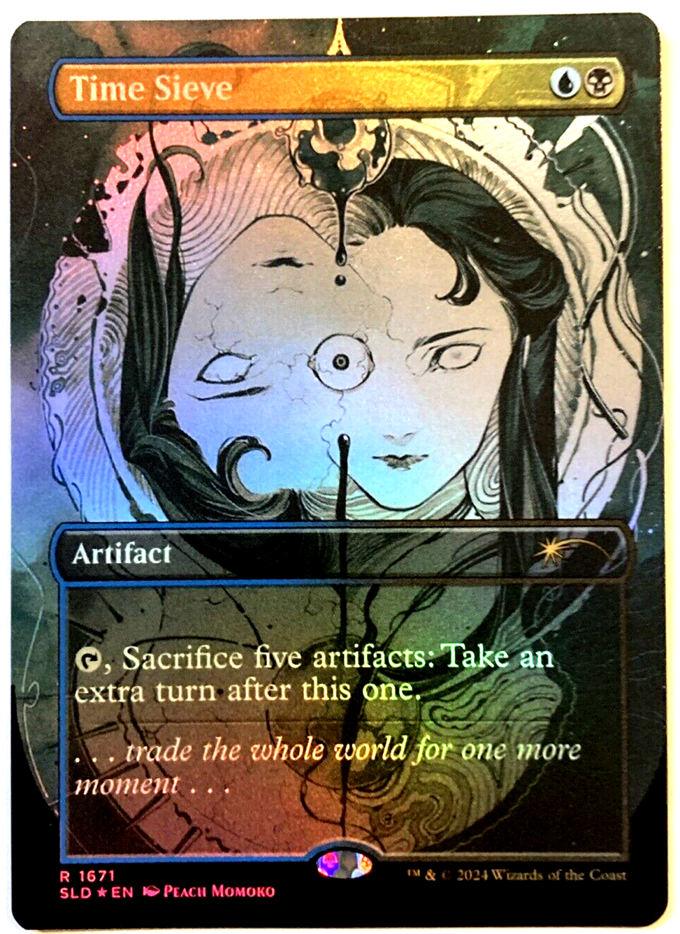 MTG Time Sieve RAINBOW FOIL Secret Lair Drop Peach Momoko 1671 NM