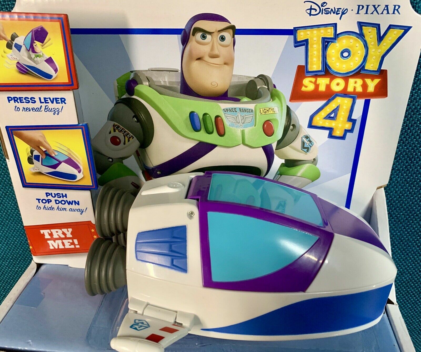 Toy Story Buzz Lightyear Pop-Up Rocket Transforming Rescue Shuttle