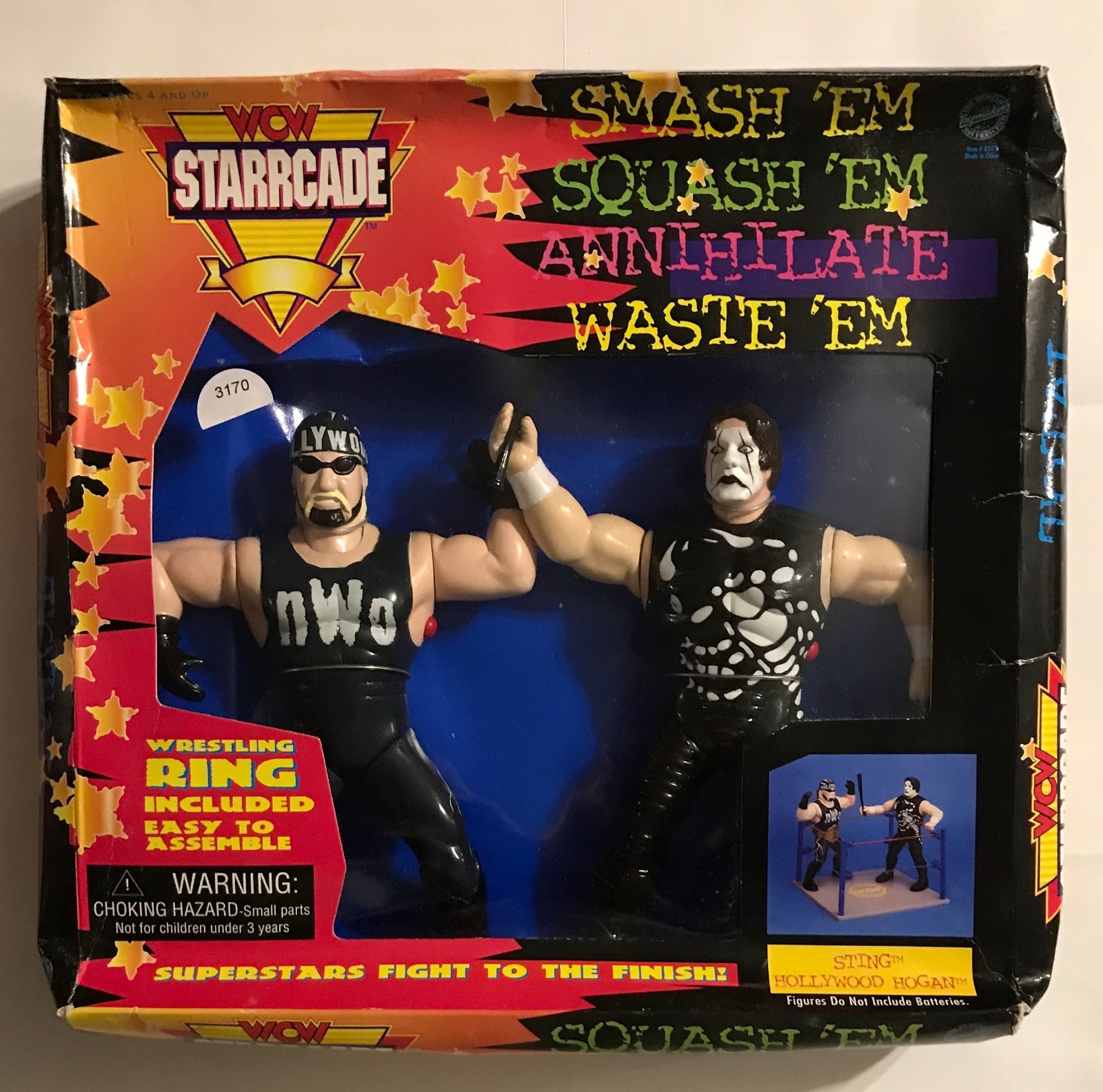 1997 WCW STARCADE RING w/HOLLYWOOD HOGAN & STING w/REAL SOUNDS