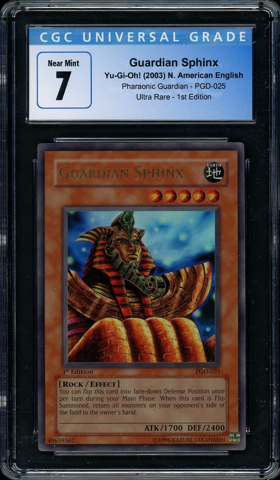 2003 Yu-Gi-Oh! Pharaonic Guardian 1st Edition PGD-025 Guardian