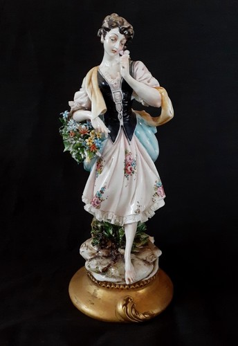 Vintage Capodimonte porcelain statue 