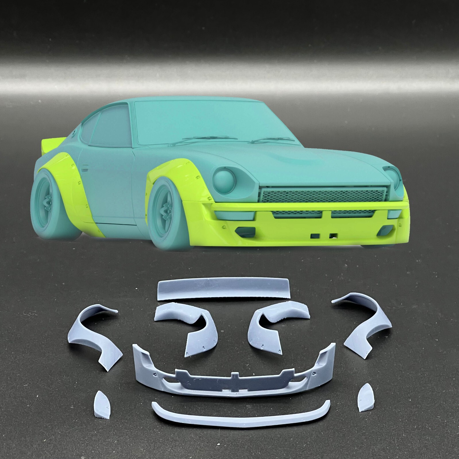 1:24 Datsun 240Z Fairlady Z Pandem Style Widebody Transkit for