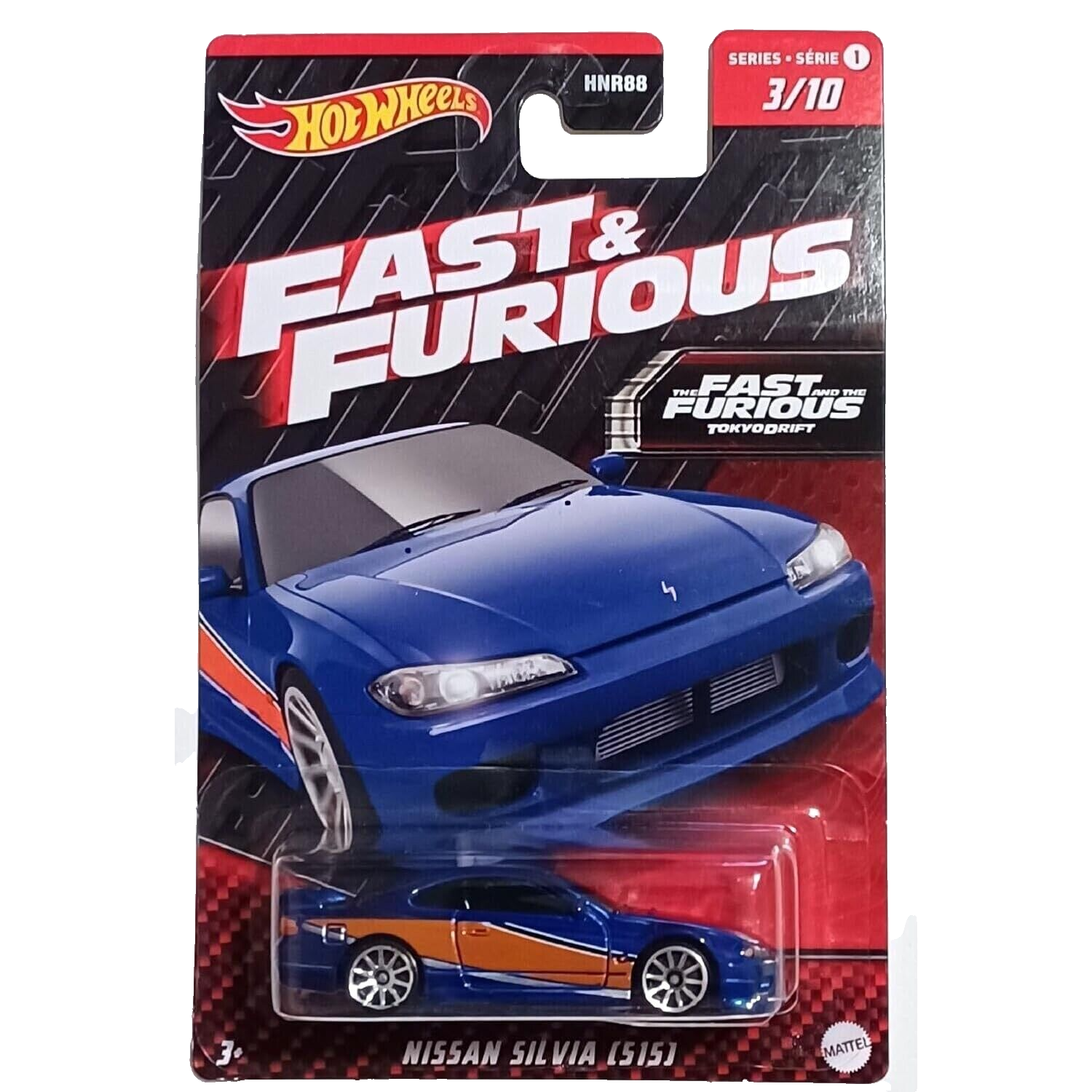 Nissan Silvia S15 Blue Hot Wheels Fast & Furious Tokyo Drift 2023