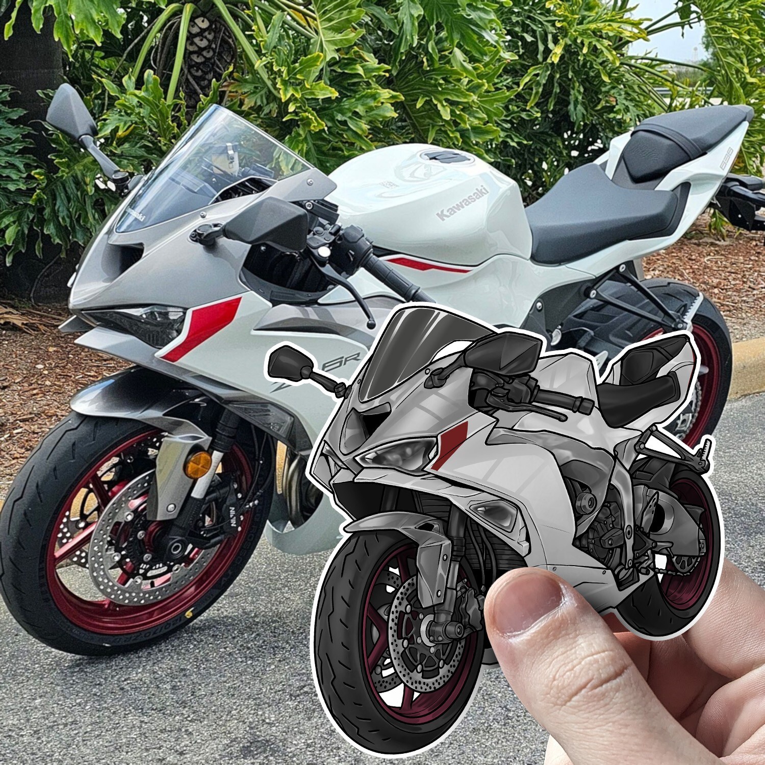ZX-6R 2024-2025 Stickers - Set of 3 KissCut Decals for Kawasaki
