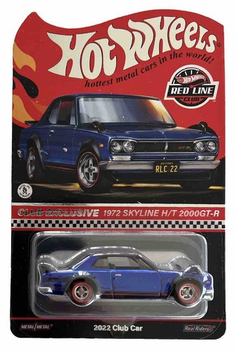 Hot Wheels 2022 Exclusive 1972 Blue Skyline H/T 2000 GT-R Red Line