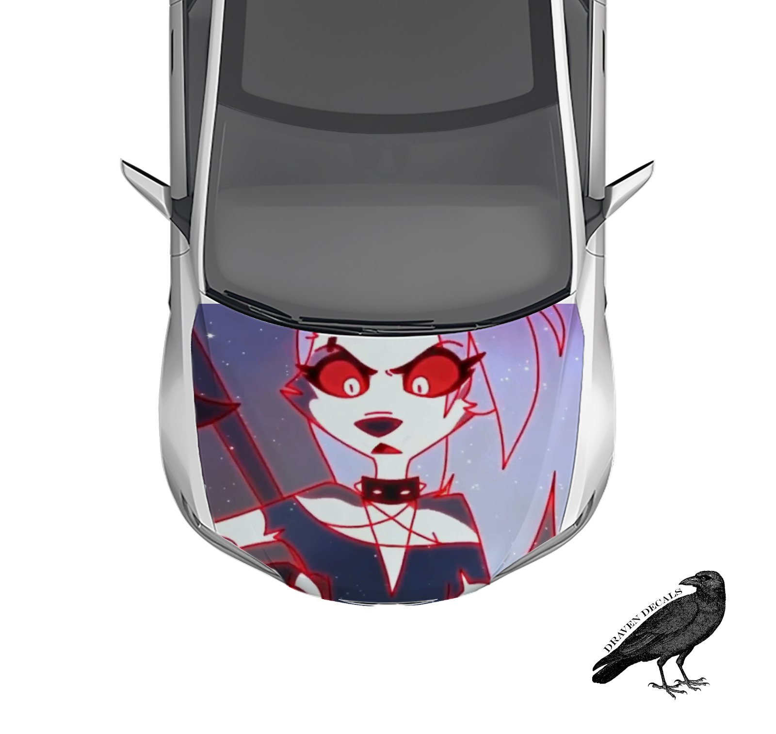 Loona Helluva Boss Anime Hood Wrap S5 Weatherproof Vinyl Car Decal