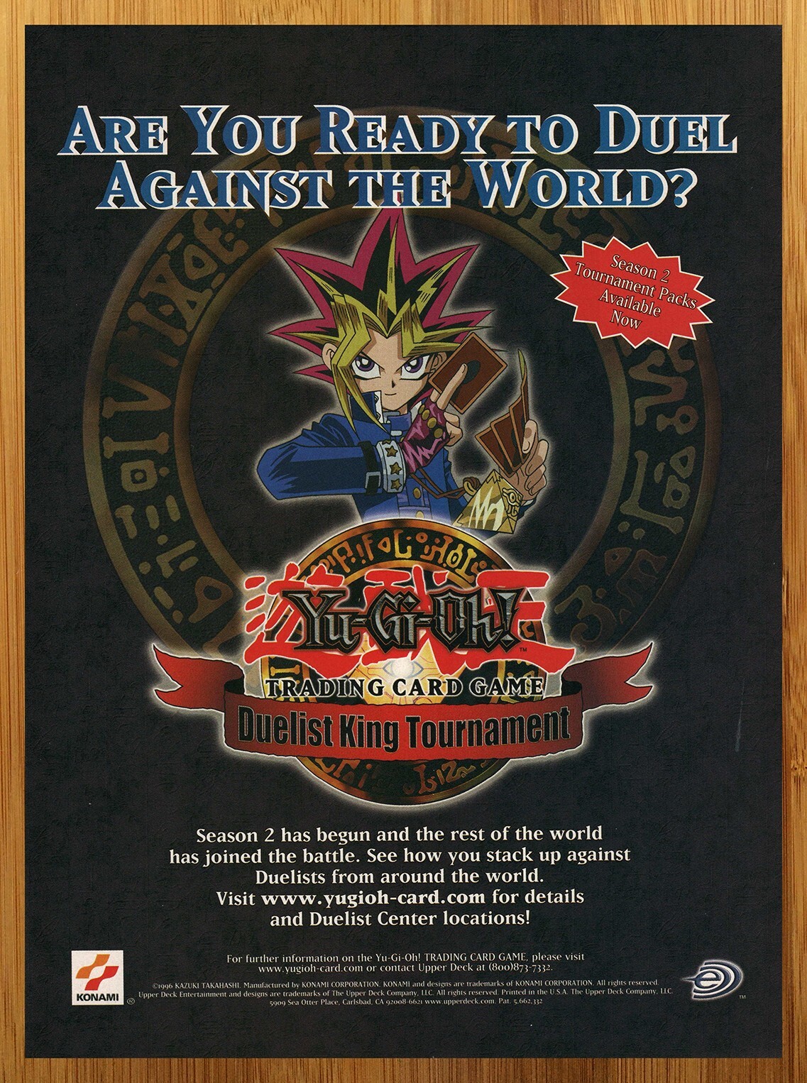 2002 Yu-Gi-Oh! TCG Duelist King Tournament Print Ad/Poster Trading