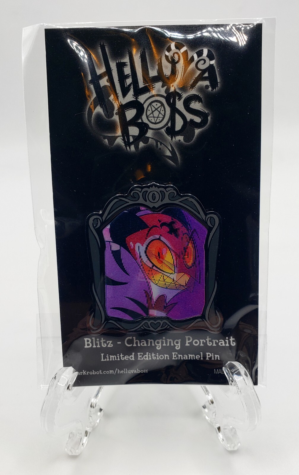 Helluva Boss Blitz Changing Portrait Pin - LIMITED EDITION - SOLD