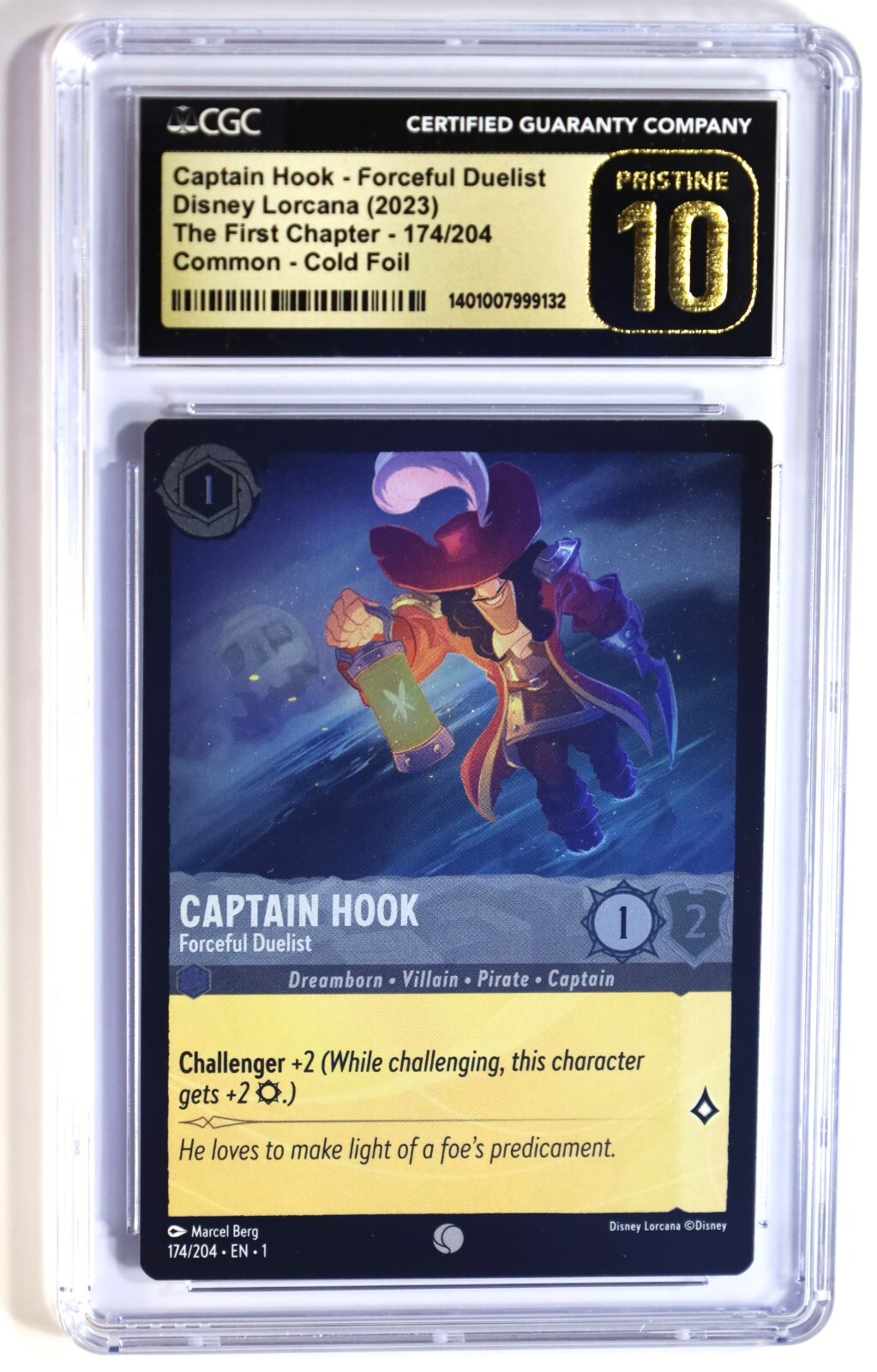 Disney Lorcana TCG Captain Hook - Forceful Duelist - 174/204 Cold