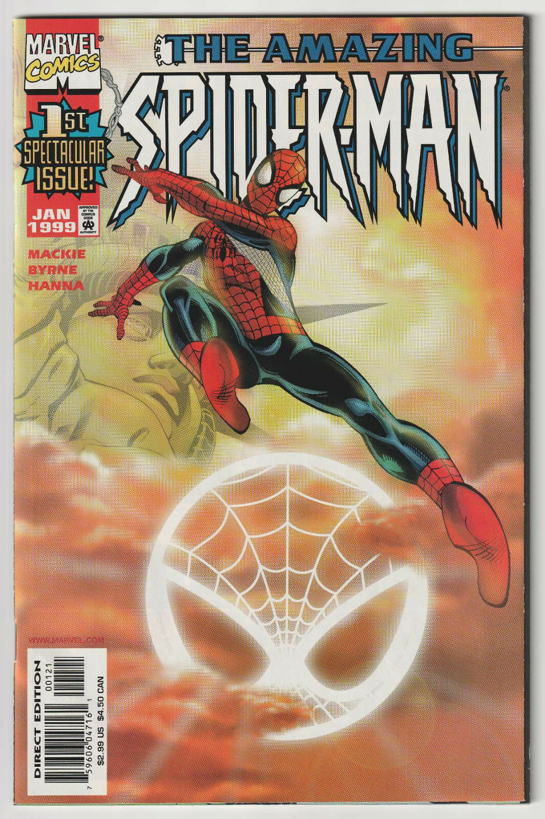 M1813: Amazing Spiderman #1, Vol 2, MINT Condition, Sunburst