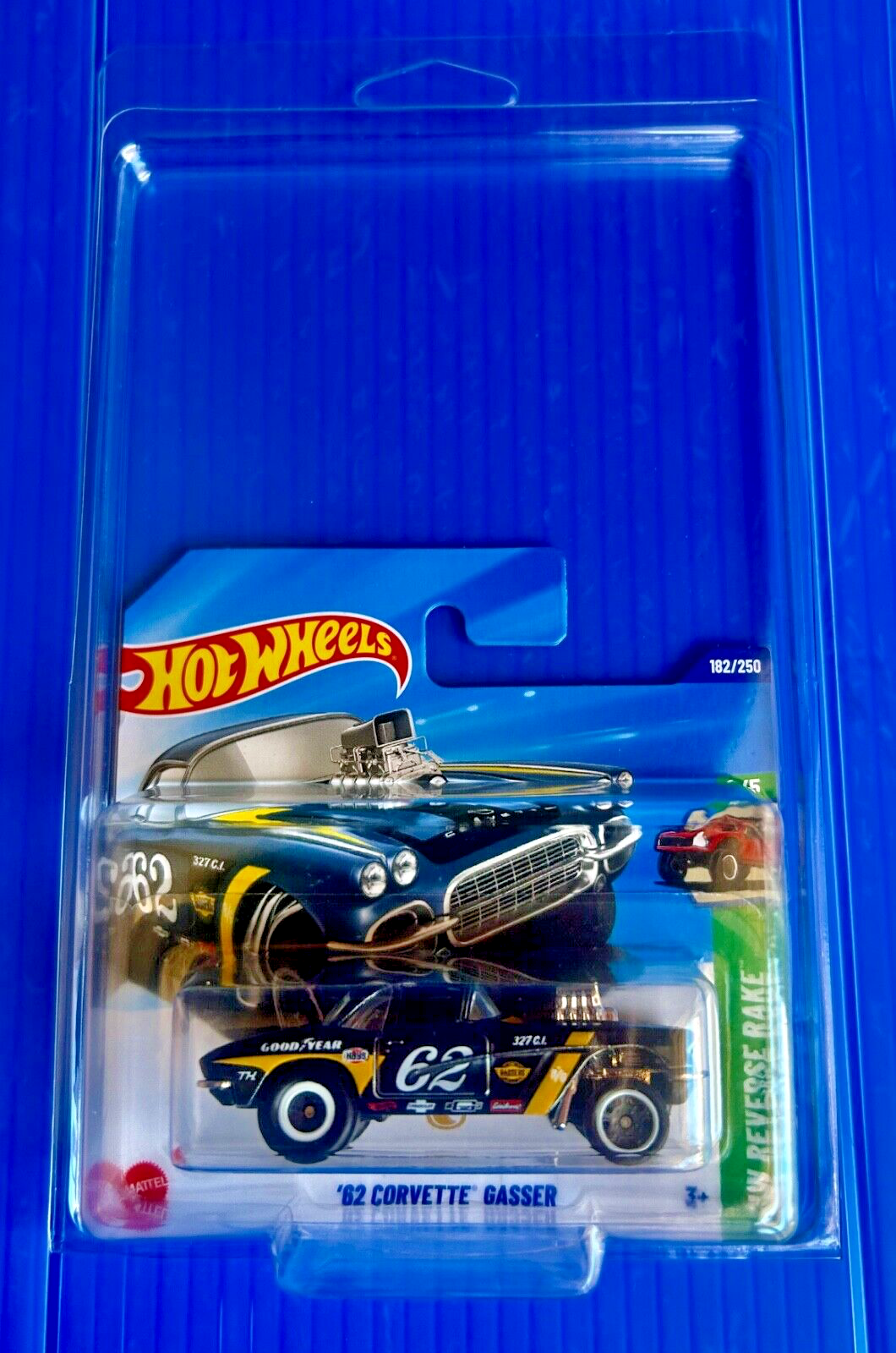 2025 Hot Wheels '62 Corvette Gasser Super Treasure Hunt Short Card