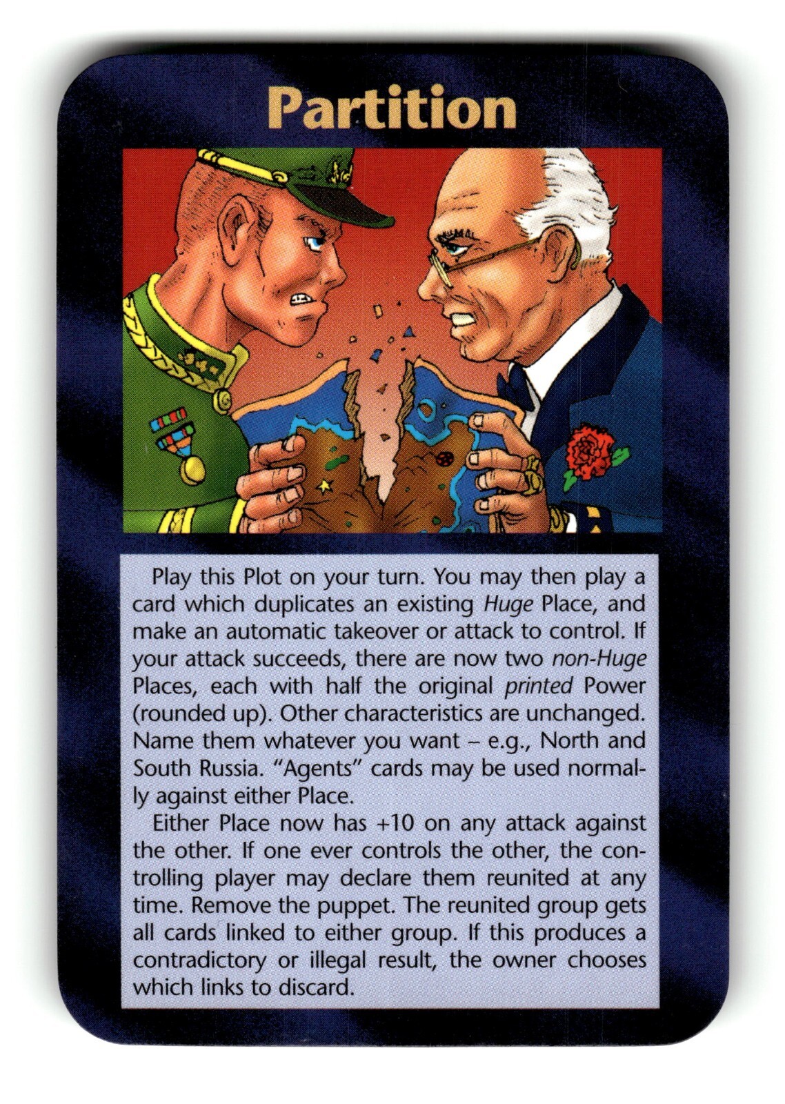 Partition Card INWO Illuminati New World Order Assassins Game 86