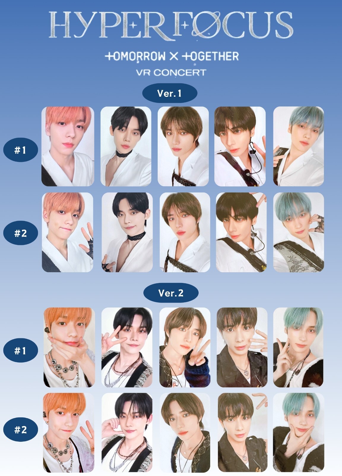 TXT TOMORROW X TOGETHER HYPER FOCUS VR CONCERT OFFICIAL PHOTO CARD