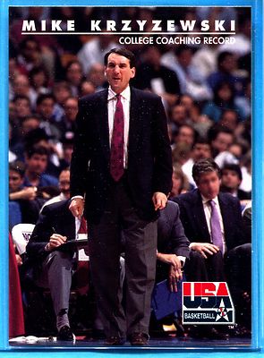 MIKE KRZYZEWSKI ~ Duke Coach K ~ USA Basketball Trading Card #96