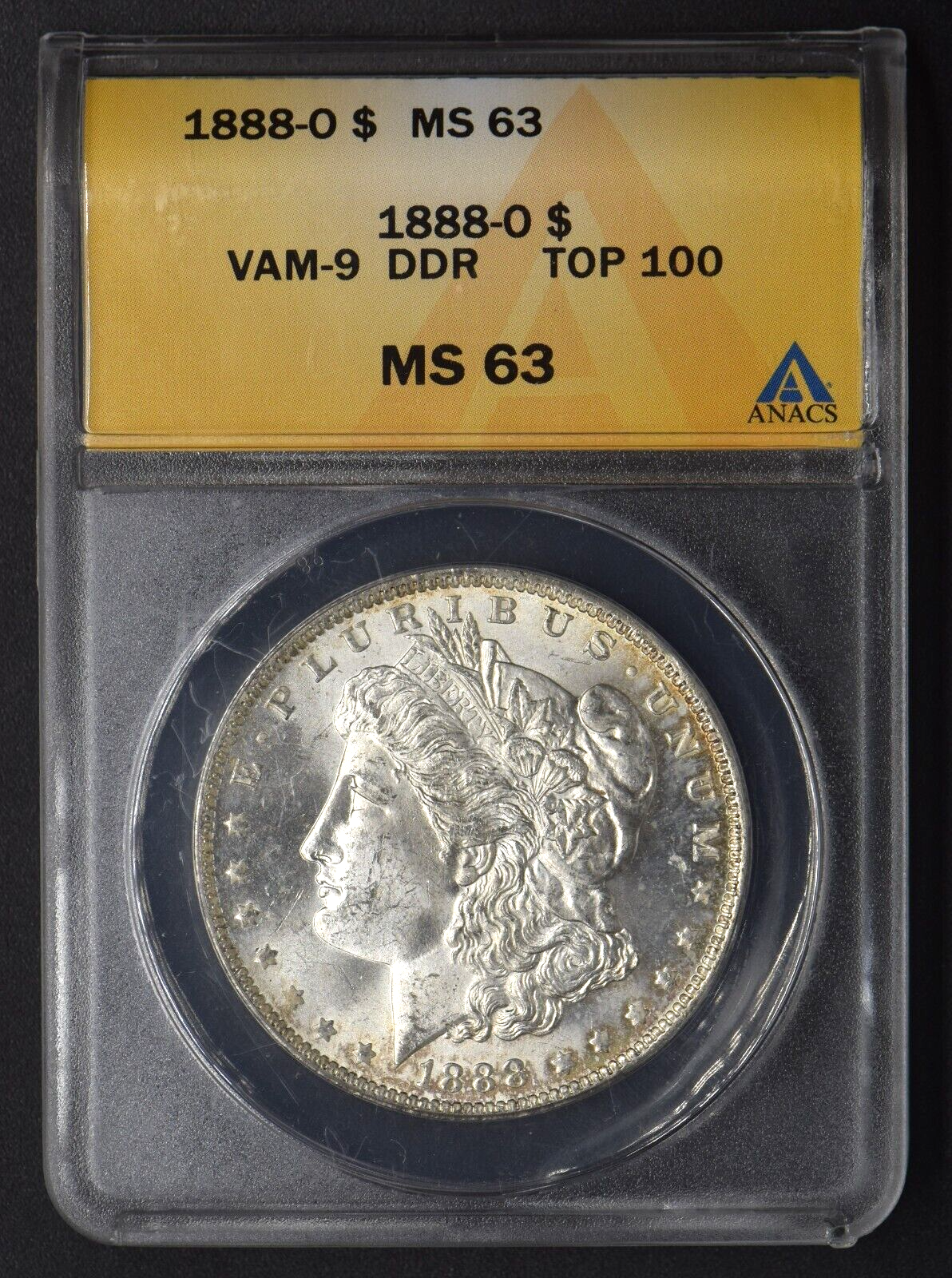 1888-O Top-100 Morgan Silver Dollar MS63 ANACS VAM 9 DDR $1