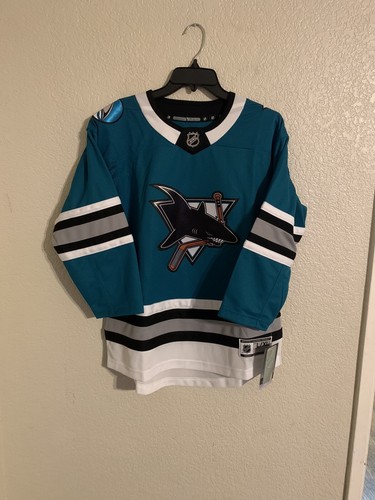 Youth Teal San Jose Sharks 30th Anniversary Premier Jersey (Size L
