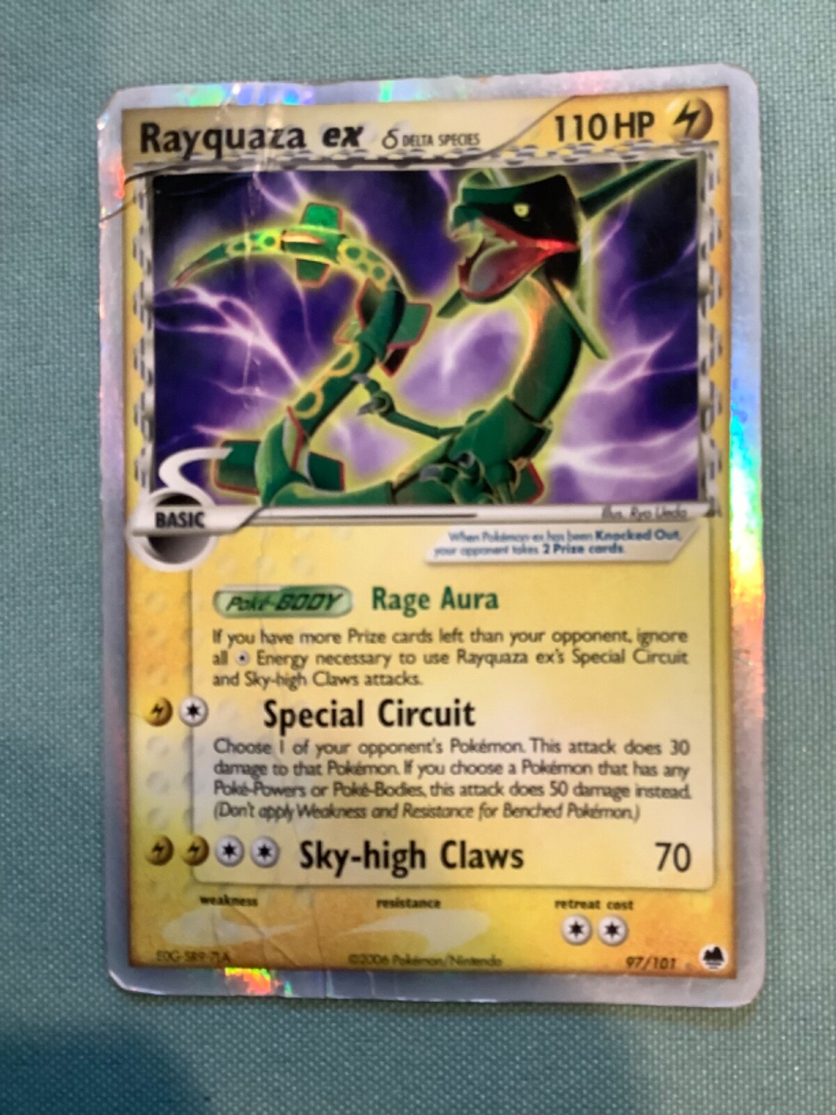 Pokémon TCG Rayquaza ex (Delta Species) EX Dragon Frontiers 97/101