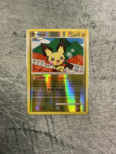 Pichu Reverse Holo Rare Pokemon Card 25/99 Arceus 2009 LP | eBay