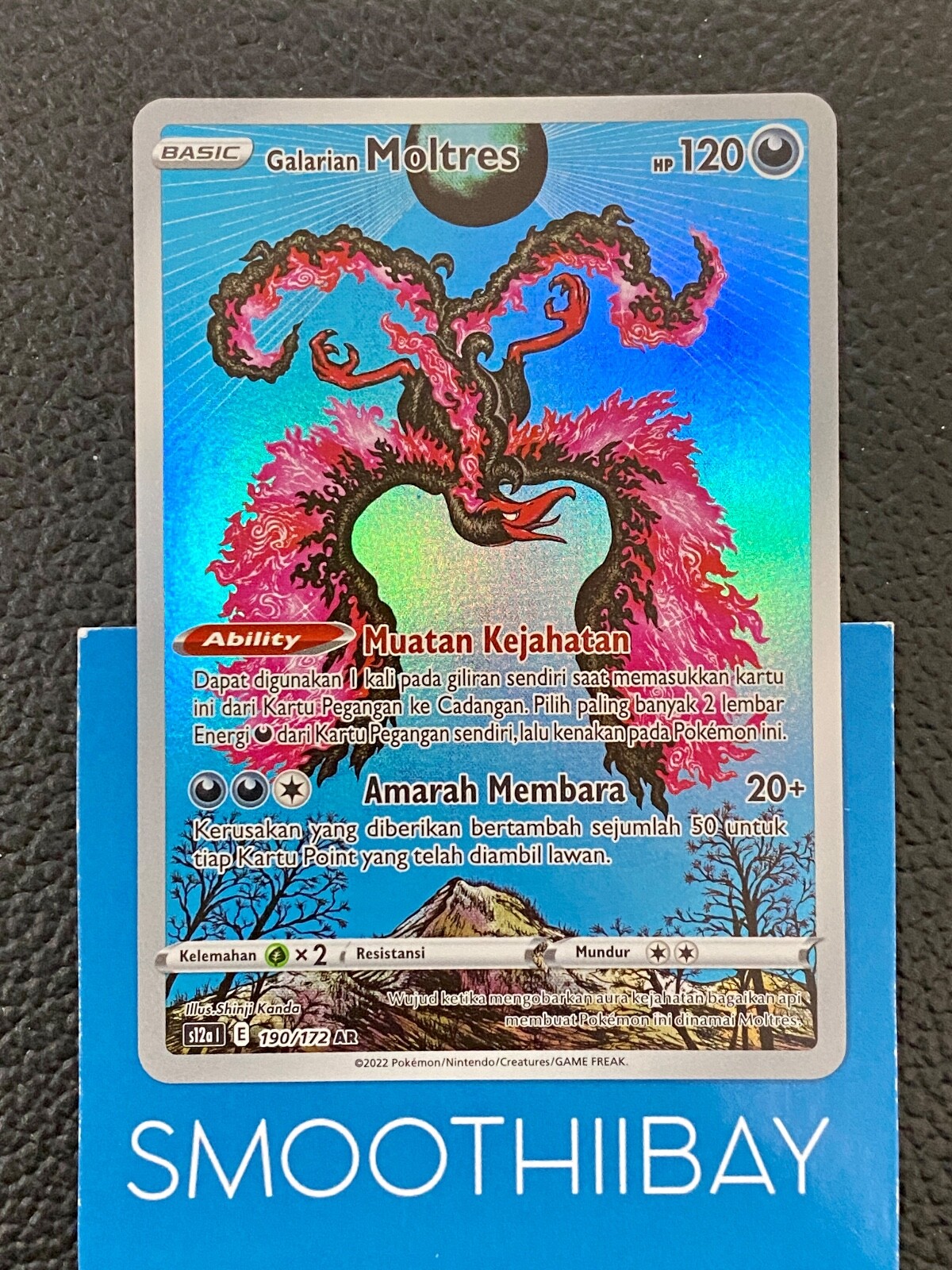 Galarian Moltres AR FULL ART S12a 190/172 Pokemon TCG Card